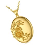 14K 18K Solid Gold/Plated Gold Oval Locket That - £303.42 GBP