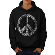 Wellcoda Peace Hippy Vintage Mens Hoodie, Hippie Casual Hooded Sweatshirt - £25.79 GBP+