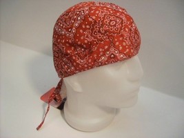 Red Paisley Durag Bandanna Headwrap ,Durag #HD3440 - £8.54 GBP