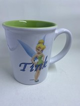 Tinkerbell Coffee Mug Disney Store Tink Large Oversized Cup Green White - £7.78 GBP
