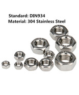 304 Stainless Steel Hex Nuts M1 M1.2 M1.4 M1.6 M2 M2.5 M3 M4 M5 M6 M8-M1... - $4.11 CAD+