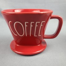 Rae Dunn COFFEE Dripper Filter Holder Topper by Magenta Red One Side NEW - £16.75 GBP