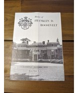 Home Of Franklin D Roosevelt National Historic Sites Hyde Park NY Brochure - $17.54 CAD
