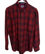 Sir Pendleton Mens WORSTED WOOL RED BLACK  PLAID  SHIRT Medium - $33.83 CAD