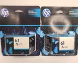 HP 61 Tri-color Original Ink Cartridges Exp. 05/23 04/24 NEW SEALED PACKAGE - £21.43 GBP
