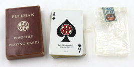 Vintage Pullman Pinochle Playing Cards w/ Stamp Gold Gilt Edges EXCELLENT - £15.46 GBP