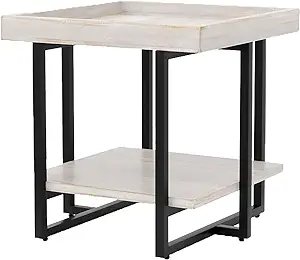 Ollen Modern 1-Shelf Wood 24 in. Storage Square End Table with Tray Top ... - $437.99