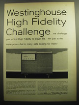 1958 Westinghouse High Fidelity Phonograph Console Ad - $18.49
