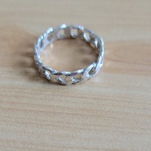 Sterling Silver Chain Link Band Ring Size 9 - $528.74 MXN