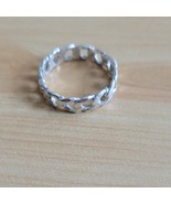Sterling Silver Chain Link Band Ring Size 9 - €24,47 EUR