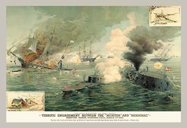 The First Encounter of Ironclads &quot;Monitor&quot; and &quot;Merrimac&quot; - £15.96 GBP