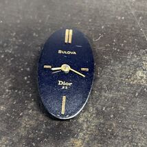 Vintage Bulova Dior Dial Womens 24mm x 12.2mm Oval Ladies Parts - $192.27 MXN