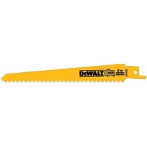 DEWALT DW4801 6" 3 TPI Taper Back Bi-Metal Reciprocating Saw Blade (5-Pack) - $26.22