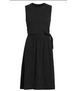 ATM Anthony Thomas MelilloHigh Torsion Cotton Sleeveless Dress Midi Black Sz XS - $39.59
