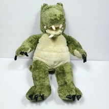 The Bear Factory Crocodile Alligator Plush Stuffed Green Faux Leather Nails 15&quot; - £23.80 GBP