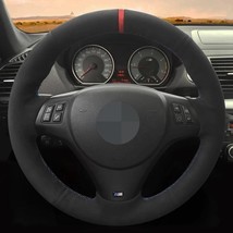 Steering Wheel Cover Suede Steering Wheel For Bmw M3 E90 E91 E92 E93 E87... - $39.99