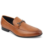 ALFANI Men&#39;s Otis Embossed Slip-On Loafers Size 9.5 Chestnut New - £50.47 GBP