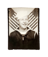 1940s WW2 Real Photograph Unknown Navy Sailor Portrait Antique Photo F10A - $19.99