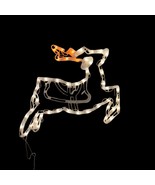 Lighted 20 Inch Deer Art Christmas Double Sided Reindeer Silhouette Vintage - $33.21 CAD
