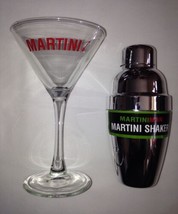 Martini Man Set Includes Personal Shaker &amp; Martini Glass Imprinted w/ &quot;M... - £11.40 GBP