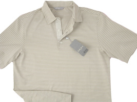 NEW $185 Bobby Jones Trophy Collection Golf Shirt!  S  *ITALY*  Taupe Stripe - £70.61 GBP