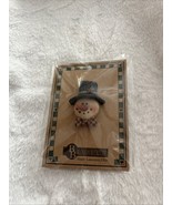 Blossom Bucket Resin Snowman Pin Costume Jewelry Brooch Vintage Cottage ... - €10,29 EUR