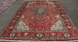 7&#39;8 x 11&#39;2 Vintage S Antique Signed Hand Knotted Wool Area Rug Oriental Carpet - £1,021.99 GBP
