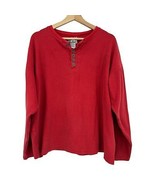 Vintage Marlboro long sleeve thermal shirt sz Large red henley collar me... - £11.89 GBP