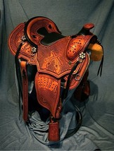 Full Gorgeous Western Barrel Racing Leather Roper Pleasure Saddle 16&quot; All sizes - £414.90 GBP