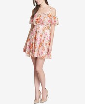 KENSIE Pastel Floral Lace Cold-Shoulder Summer Dress NWT Size 2 - £11.69 GBP