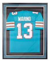 Dan Marino Miami Signed Framed Custom Teal Football Jersey JSA Hologram - £464.14 GBP