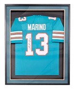 Dan Marino Miami Signed Framed Custom Teal Football Jersey JSA Hologram - £466.34 GBP