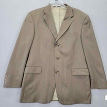 Austin Reed Mens Suit Jacket Size 44 R Brown Pinstripe Dressy Blazer Sports Coat - £14.67 GBP