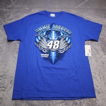 Nascar 48 Jimmy Johnson Shirt Adult L Blue Short Sleeve Casual Racing Mens - £14.71 GBP