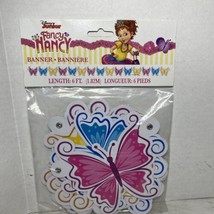 Fancy Nancy 6&#39; Butterfly Banner NEW Birthday Party Decoration Disney Junior - £12.39 GBP