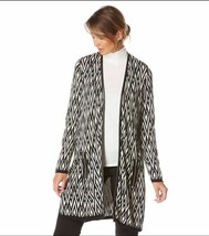 Nwt Rafaella Black White Long Cotton Cardigan Size Xl $89 - £32.36 GBP