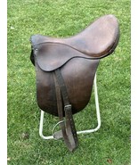 Vintage Leather English Saddle &amp; Accessories Barn Fresh Needs Some TLC - $143.19