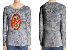 Samurai Ronin Spirit japanese   T-Shirt Long Sleeve For Women - $21.76