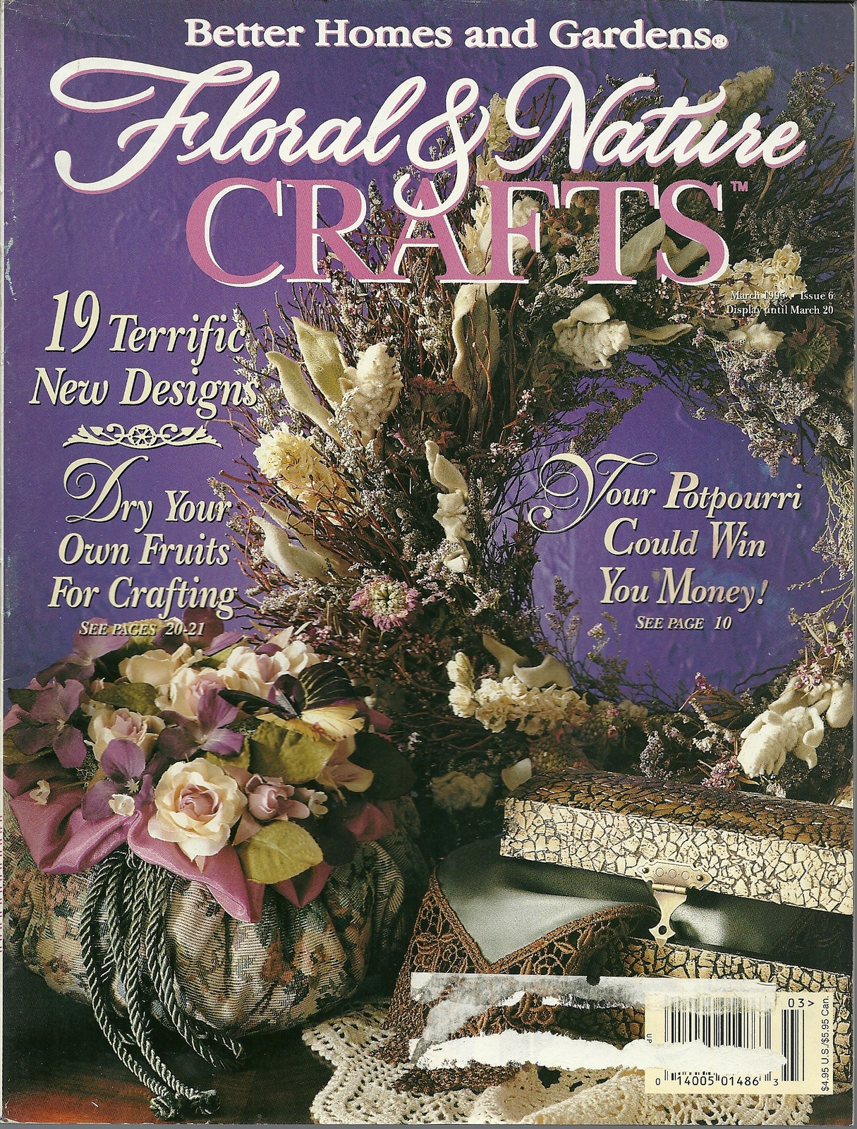 Floral & Nature Crafts Magazine Better Homes and Gardens March 1995  - $4.99