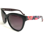Liu Jo Sunglasses LJ629S 001 Cat Eye Black Brown Floral Oversized Purple... - $60.78