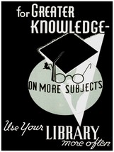 2650.Use Library for greater knowledge Poster.Home interior design art.School - £12.70 GBP+