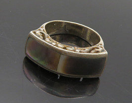 925 Sterling Silver - Vintage Abalone Shell Swirl Band Ring Sz 7.5 - RG19810 - £27.02 GBP