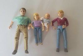 Vintage Fisher Price Loving Family Lot - Mother Father Daughter &amp; Baby Son - £23.42 GBP