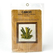 Ferns 5 x 5 Crewel Embroidery Kit Sealed Caron 6412 3D Green Plant VTG - $19.54
