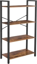 Vasagle Bookshelf, 4-Tier Shelving Unit, Bookcase, Book Shelf, 11&quot; X 25&quot;... - £62.07 GBP