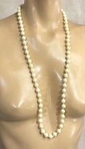 Monet Marked White Single Beaded Strand Womens String Necklace - £9.03 GBP