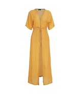 Lace belt sunscreen long cardigan holiday beach blouse long oversize max... - $42.80