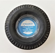 vintage BF GOODRICH TIRE ASHTRAY new castle de EARLE&#39;S TIRE SALES advert... - £35.59 GBP