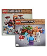Lego Minecrafts Crafting Box Set Manuals 1 &amp; 2 2116  Building Guide Book... - $130.67 MXN