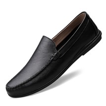  brand summer men loafers genuine leather moccasins comfy breathable slip on boat shoes thumb200
